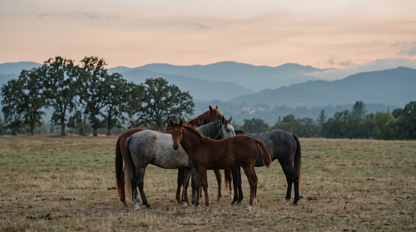Chevaux en liberté, Haras Unique, Isère